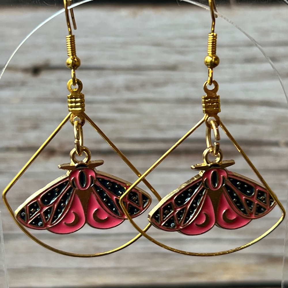 Moth Earrings - Picture 3 of 6